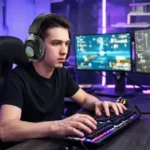 Porodo Gaming Infinity Mirror RGB Gaming Headset with Detachable Omnidirectional Mic