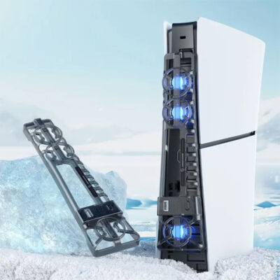 Porodo Gaming PS5 Slim - AI Smart Rapid Cooling Fan