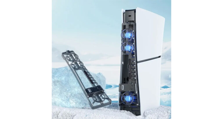 Porodo Gaming PS5 Slim - AI Smart Rapid Cooling Fan