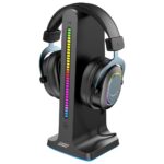 Porodo Gaming RGB Dynamic Sound Lighting Headphone Stand with Cable Storage 300mAh