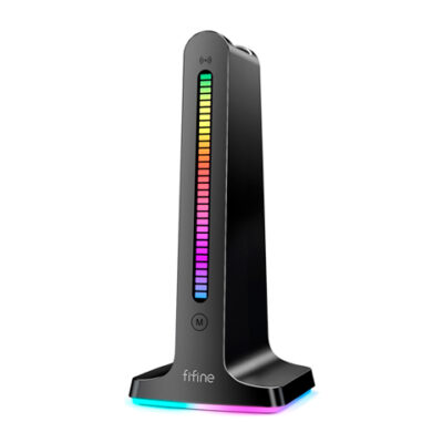 Porodo Gaming RGB Dynamic Sound Lighting Headphone Stand with Cable Storage 300mAh