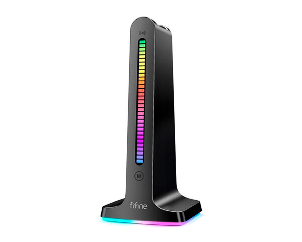 Porodo Gaming RGB Dynamic Sound Lighting Headphone Stand with Cable Storage 300mAh