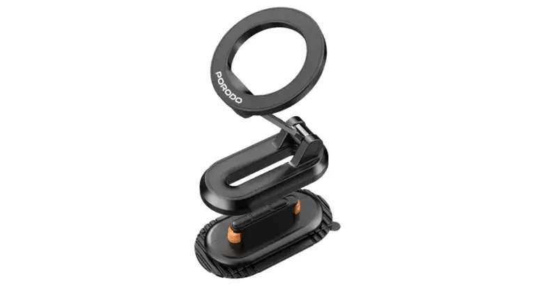 Porodo GripFold MagSafe Rotatable Car Mount 360° Full Rotation