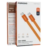 Porodo High-Speed USB-C Braided Cable Charging & Data Transfer - Orange