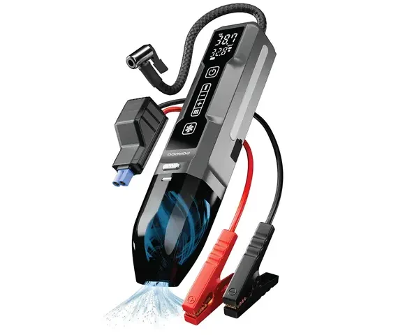 Porodo Ignatov Jump Starter & Air Pump with Handheld Vacuum & USB-C Recharge