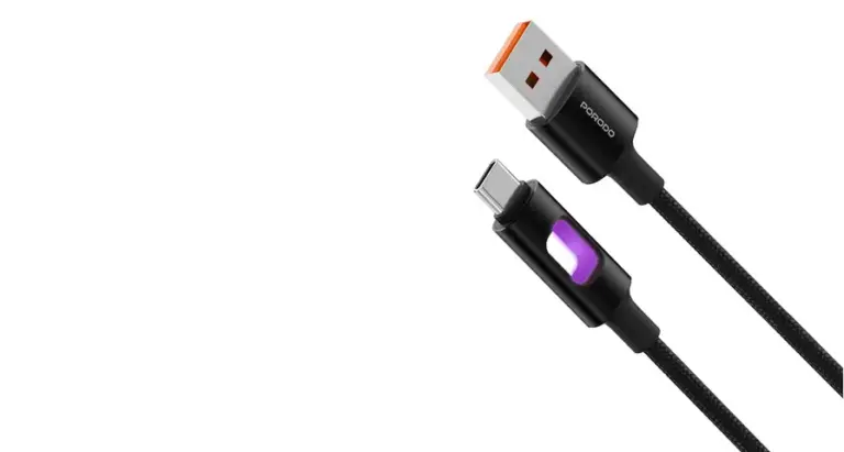 Porodo LED Braided Cable Charging & Data Transfer