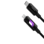 Porodo LED Braided USB-C to Lightning Charging & Data Cable