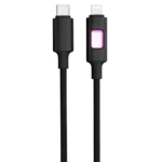 Porodo LED Braided USB-C to Lightning Charging & Data Cable