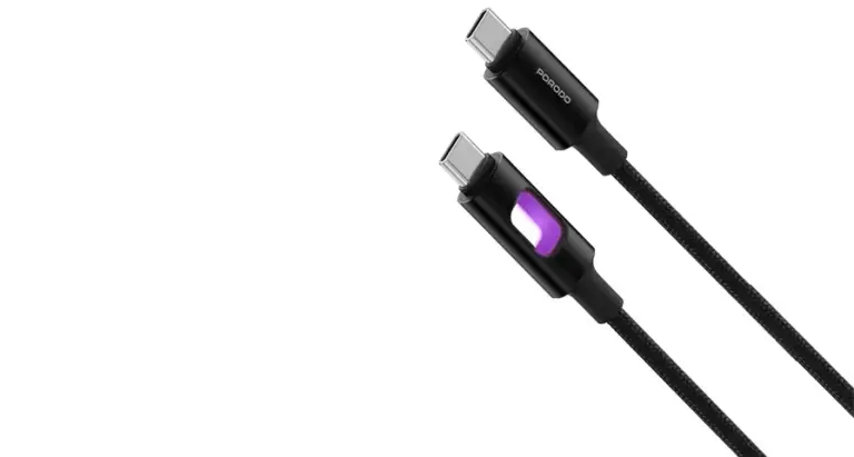 Porodo LED Braided USB-C to USB-C Charging & Data Cable