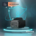 Porodo Lara 30000mAh Power Bank with Integrated Cables & Flashlight