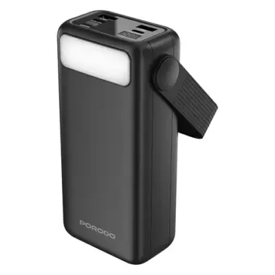Porodo Lara 30000mAh Power Bank with Integrated Cables & Flashlight