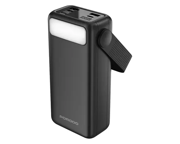 Porodo Lara 30000mAh Power Bank with Integrated Cables & Flashlight