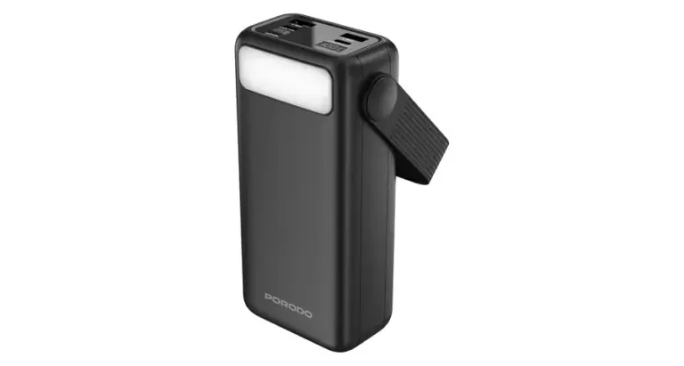 Porodo Lara 30000mAh Power Bank with Integrated Cables & Flashlight