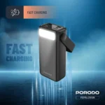Porodo Lara 30000mAh Power Bank with Integrated Cables & Flashlight