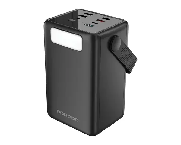 Porodo Lara 80000mAh Power Bank with Integrated Cables & Flashlight