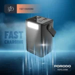 Porodo Lara 80000mAh Power Bank with Integrated Cables & Flashlight