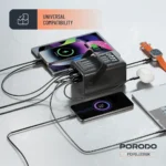 Porodo Lara 80000mAh Power Bank with Integrated Cables & Flashlight