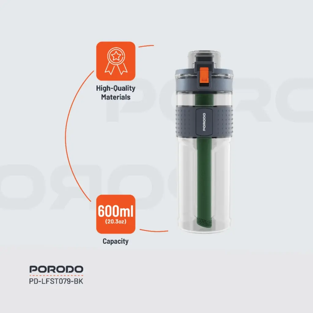 Porodo Lifestyle 2-Stage Filtration Water Bottle 7 Porodo Lifestyle 2-Stage Filtration Water Bottle