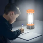 Porodo Lifestyle 9000mAh Work Lantern Foldable Multi-Mode LED Light with Tripod Base & Hook - Orange