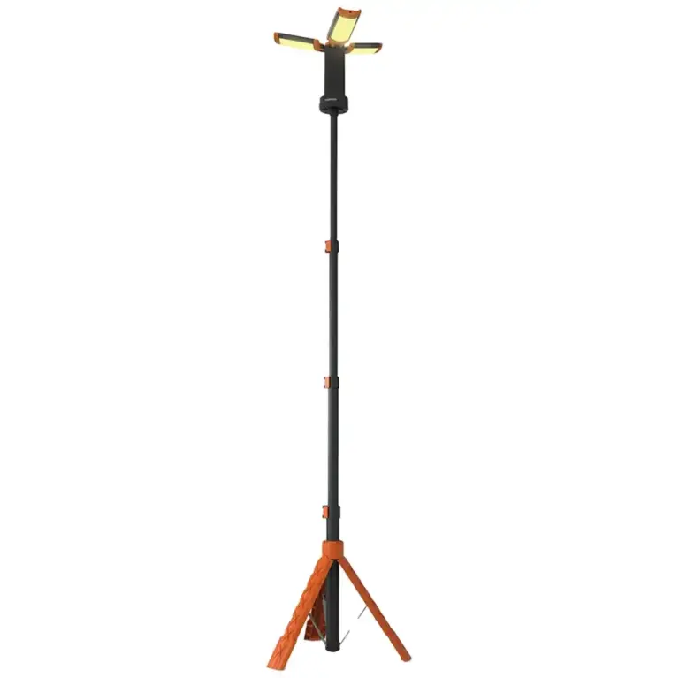 Porodo Lifestyle 9000mAh Work Lantern Foldable Multi-Mode LED Light with Tripod Base & Hook - Orange