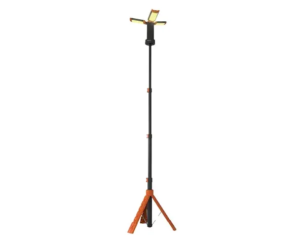 Porodo Lifestyle 9000mAh Work Lantern Foldable Multi-Mode LED Light with Tripod Base & Hook - Orange