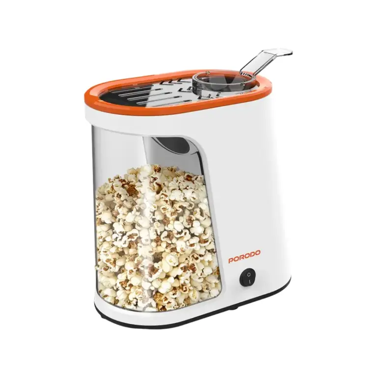 Porodo Lifestyle Air-Popped Popcorn Maker - White/Orange