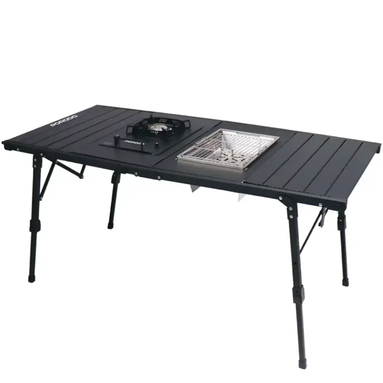 Porodo Lifestyle All-In-One Outdoor Folding Table with Stove & Grill