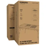 Porodo Lifestyle All-In-One Outdoor Folding Table with Stove & Grill