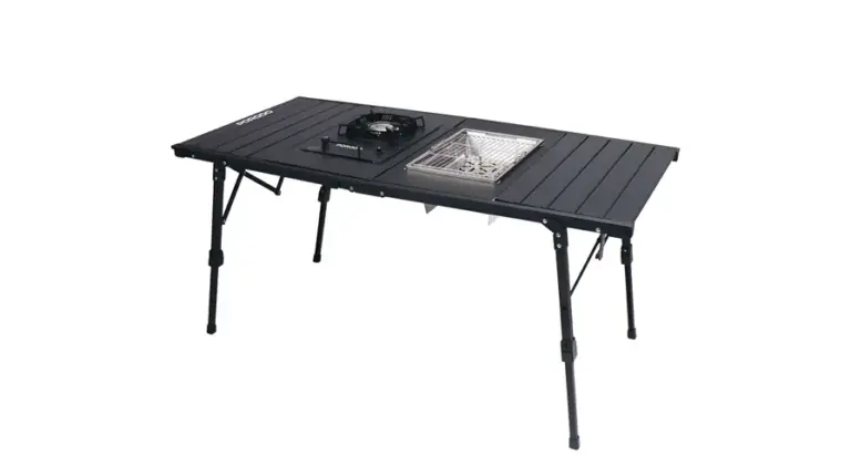 Porodo Lifestyle All-In-One Outdoor Folding Table with Stove & Grill