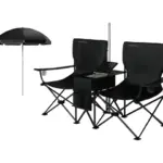 Porodo Lifestyle Campshade Camping Dual Chair with Umbrella & Cup Holder