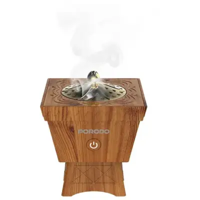 Porodo Lifestyle Classic Wood-Finish Portable Incense Burner
