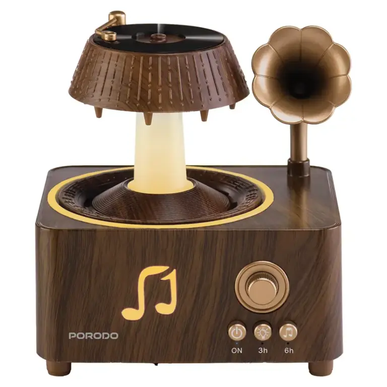 Porodo Lifestyle Concord Vintage Aroma Diffuser & Speaker with Colorful Lighting