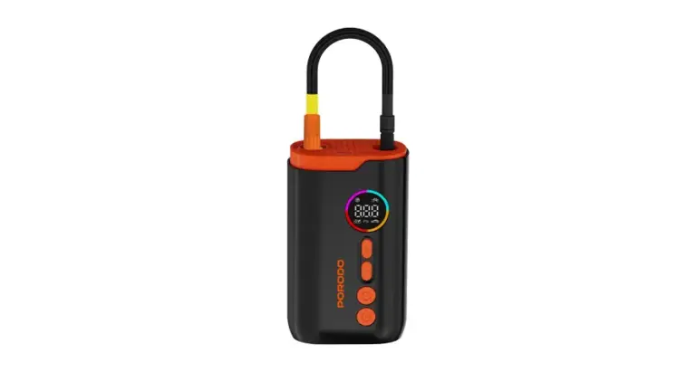 Porodo Lifestyle Electric Air Inflator With High-Pressure Power & Built-In Flashlight