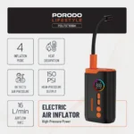 Porodo Lifestyle Electric Air Inflator With High-Pressure Power & Built-In Flashlight