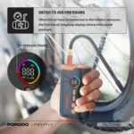 Porodo Lifestyle Electric Air Inflator With High-Pressure Power & Built-In Flashlight
