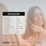 Porodo Lifestyle Electric Heated Hair Straightener Brush
