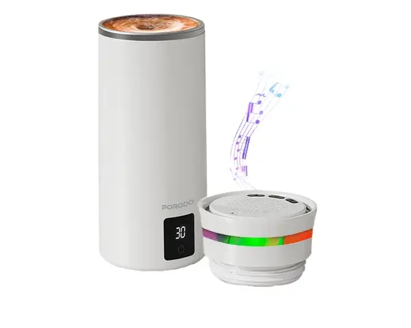 Porodo Lifestyle Fluxmix 350mL Stirring Cup with Speaker