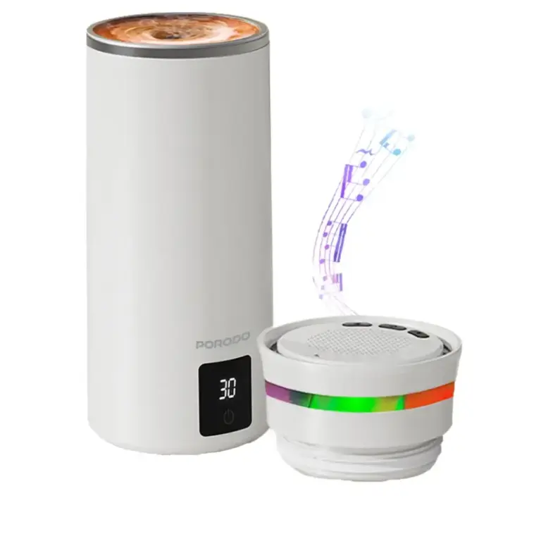 Porodo Lifestyle Fluxmix 350mL Stirring Cup with Speaker
