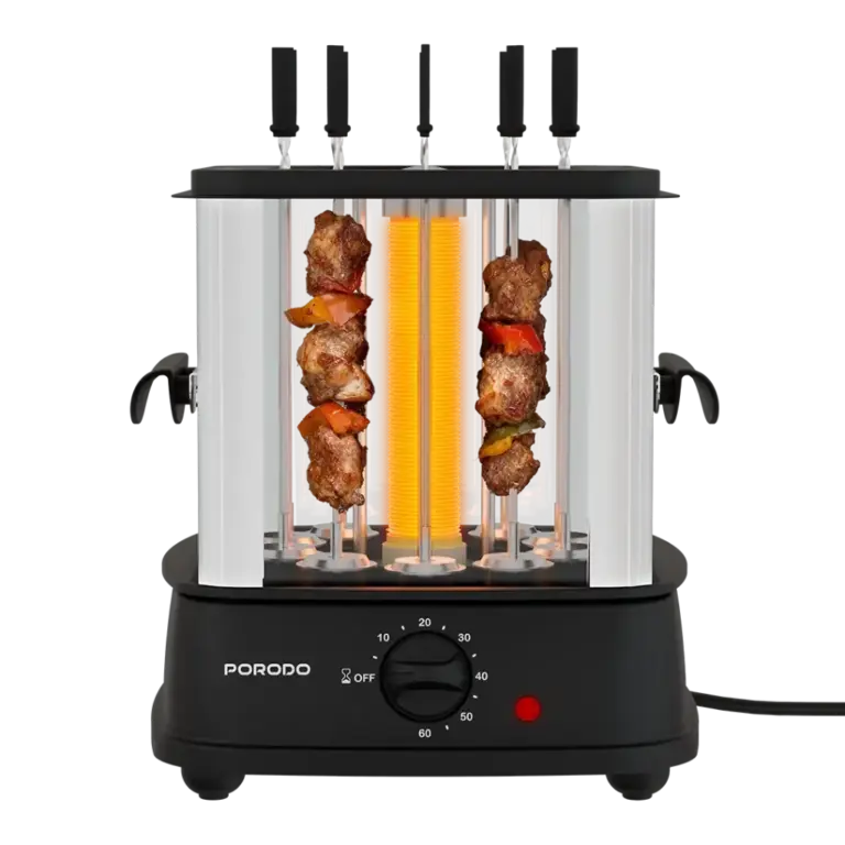 Porodo Lifestyle Grilljet Electric Rotisserie Kebab Grill with Auto-Rotating Skewers