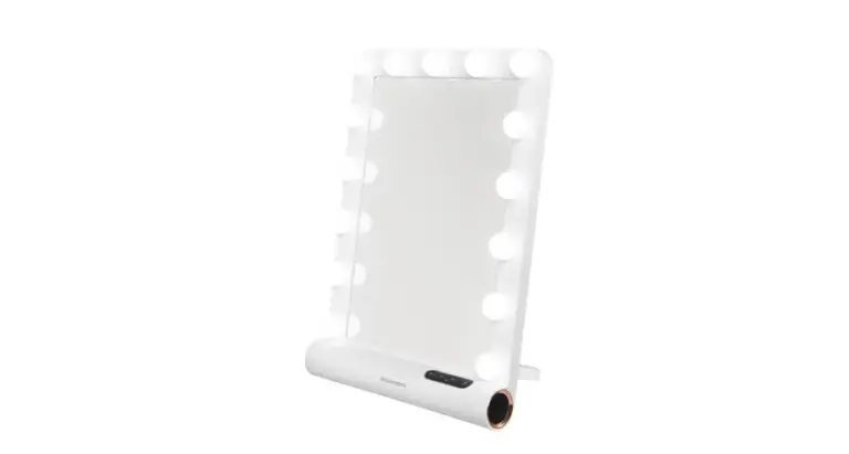 Porodo Lifestyle Hollywood Vanity Lighted Mirror - White/Rose Gold
