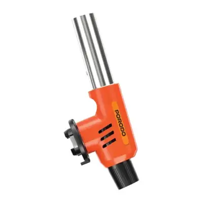 Porodo Lifestyle Multi-Function Butane Gas Lighter with Piezo Ignition - Black/Orange