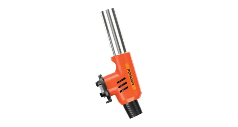 Porodo Lifestyle Multi-Function Butane Gas Lighter with Piezo Ignition - Black/Orange