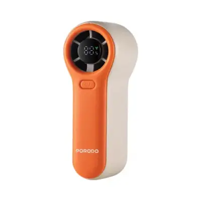 Porodo Lifestyle Pocket Size Handheld Fan - White/Orange