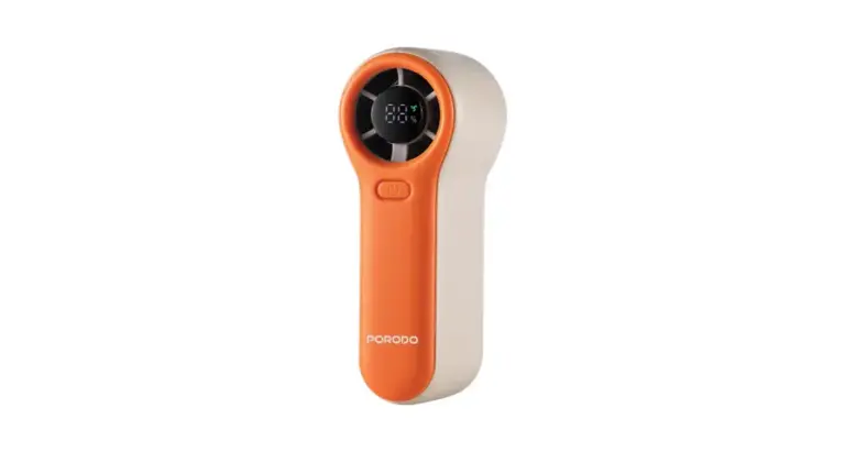 Porodo Lifestyle Pocket Size Handheld Fan - White/Orange