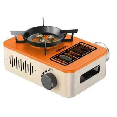 Porodo Lifestyle Portable Outdoor Stove - Orange/Beige