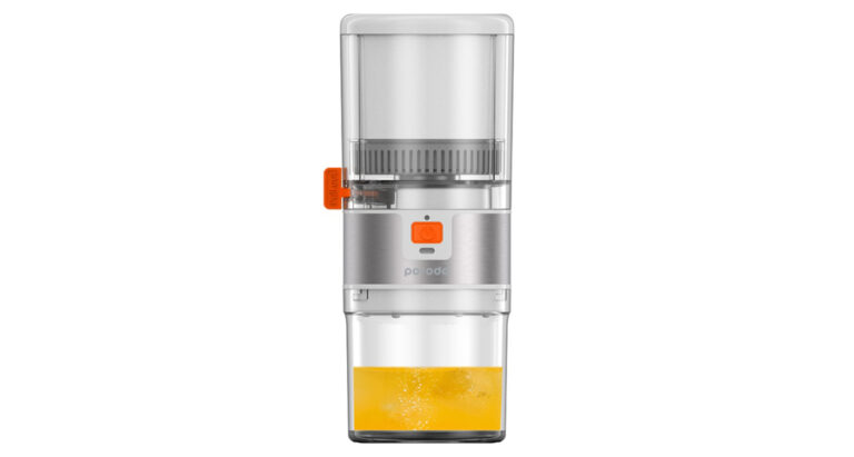 Porodo Lifestyle Portable Slow Juicer 55W - White / Orange