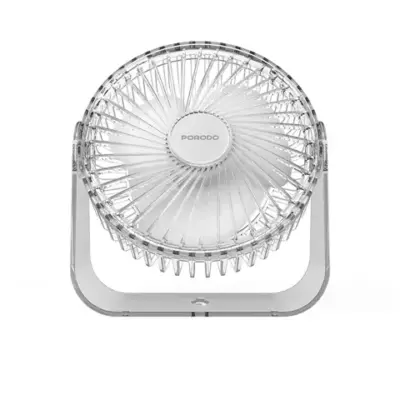 Porodo Lifestyle Portable Transparent Cooling Fan - Clear