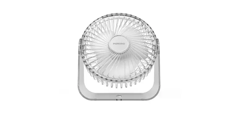 Porodo Lifestyle Portable Transparent Cooling Fan - Clear