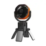Porodo Lifestyle Suncharge Outdoor Solar Fan - Black & Orange