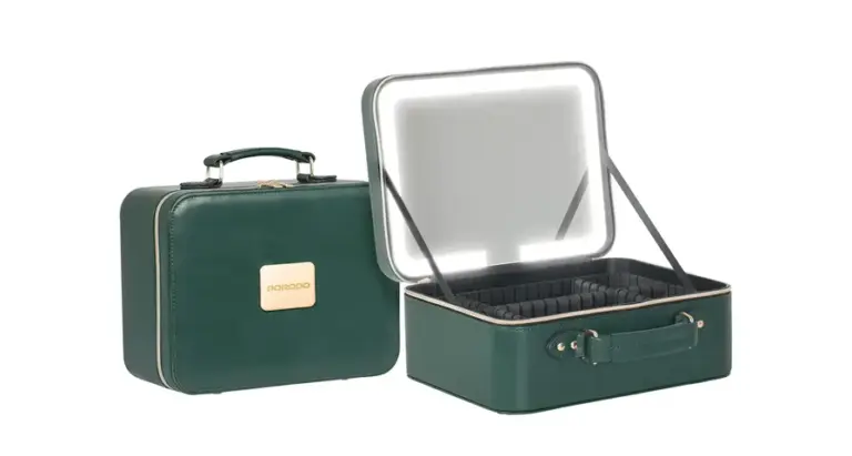 Porodo Lifestyle Travel Makeup Bag with Detachable LED Mirror